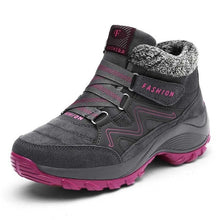 Load image into Gallery viewer, Winter Women's Snow Boots Leather Women Warm Thick Plush Snow Boots Waterproof Female Wedge Suede Boots Non-Slip Lady Shoes