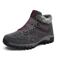 Load image into Gallery viewer, Winter Women's Snow Boots Leather Women Warm Thick Plush Snow Boots Waterproof Female Wedge Suede Boots Non-Slip Lady Shoes