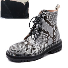Load image into Gallery viewer, AIYUQI Boots Women Shoes Ankle 2020 Autumn British Wind Genuine Leather Thick With Fur Ladies Short Boots Motorcycle Martin