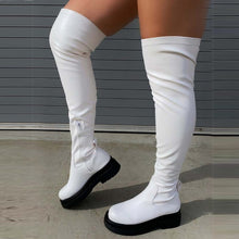 Load image into Gallery viewer, RIBETRINI 2020 Autumn New Arrival Luxury Brand Design mid-calf Boots Women Cool High Platform Boots Wedges Shoes Woman