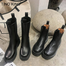 Load image into Gallery viewer, Women Chunky Heel Ankle Boots Woman Shoes Autumn Brand Designer Chelsea Boots Female Platform Boots Lasdies Fashion
