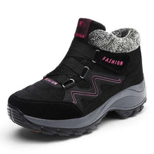 Load image into Gallery viewer, Winter Women's Snow Boots Leather Women Warm Thick Plush Snow Boots Waterproof Female Wedge Suede Boots Non-Slip Lady Shoes
