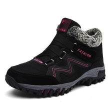 Load image into Gallery viewer, Winter Women's Snow Boots Leather Women Warm Thick Plush Snow Boots Waterproof Female Wedge Suede Boots Non-Slip Lady Shoes
