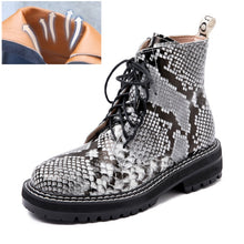 Load image into Gallery viewer, AIYUQI Boots Women Shoes Ankle 2020 Autumn British Wind Genuine Leather Thick With Fur Ladies Short Boots Motorcycle Martin
